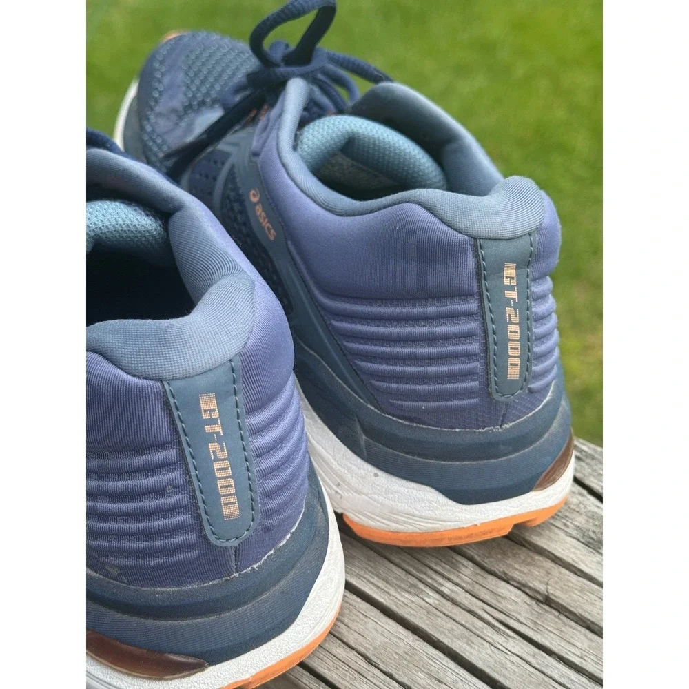 Asics GT-2000 6 Womens‎ Running Shoes Blue Orange T855N Size 9.5